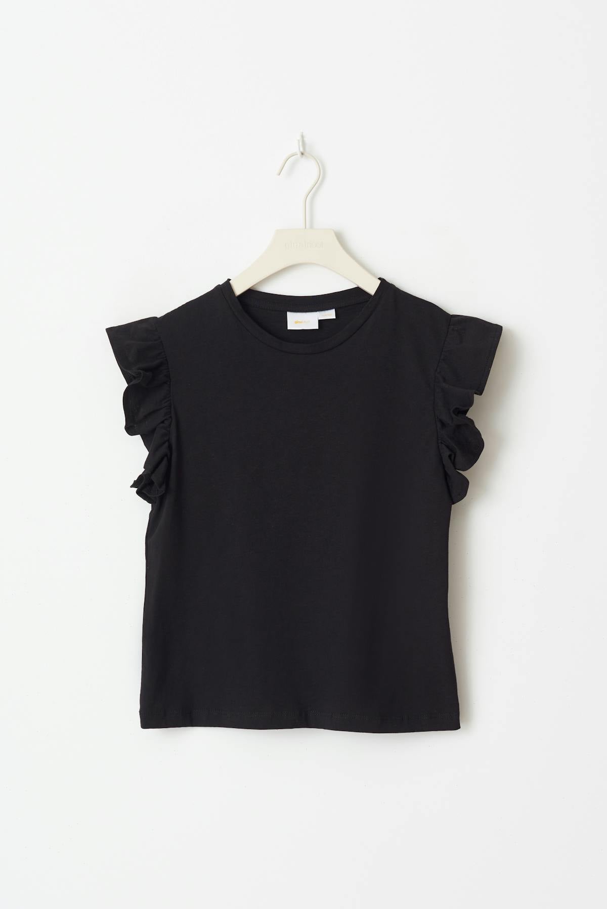 Y flounce tee - Noir