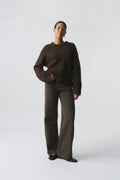 Mid wide jeans - Marron