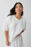 Oversized print tee - Gardenia