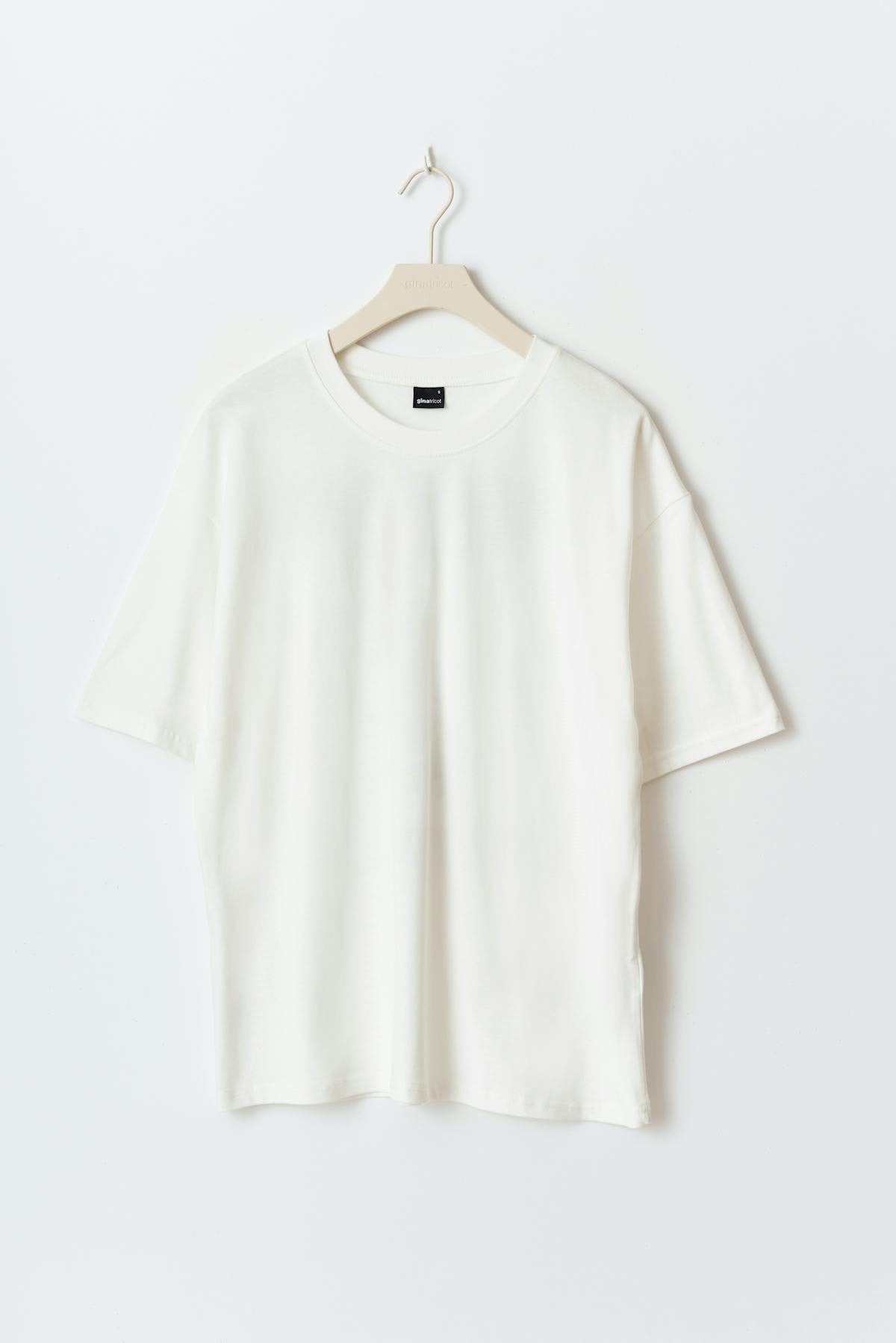Oversized print tee - Gardenia