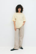 Oversized print tee - White/love