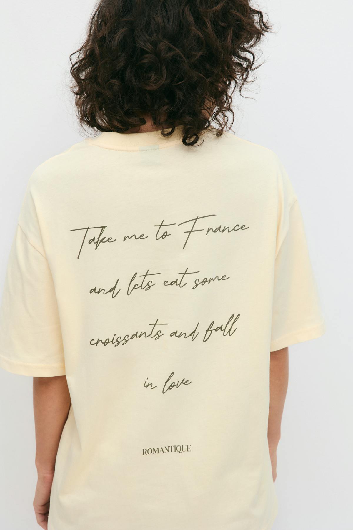 Oversized print tee - White/love