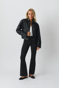 Flare jersey trousers - Noir