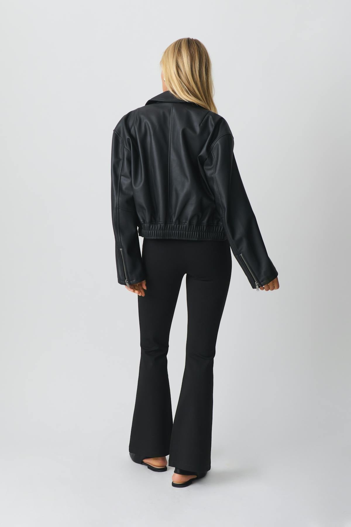 Flare jersey trousers - Noir