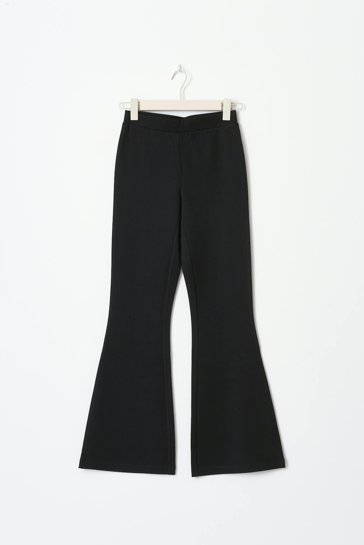 Flare jersey trousers - Noir