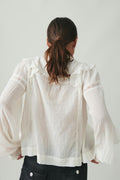 Y boho lace blouse - Creme