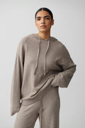 Knitted hoodie - Noir