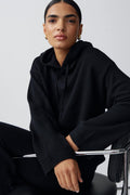 Knitted hoodie - Grey melange