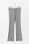 Cable knitted trousers - Grey melange