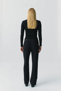 Low straight trousers - Noir