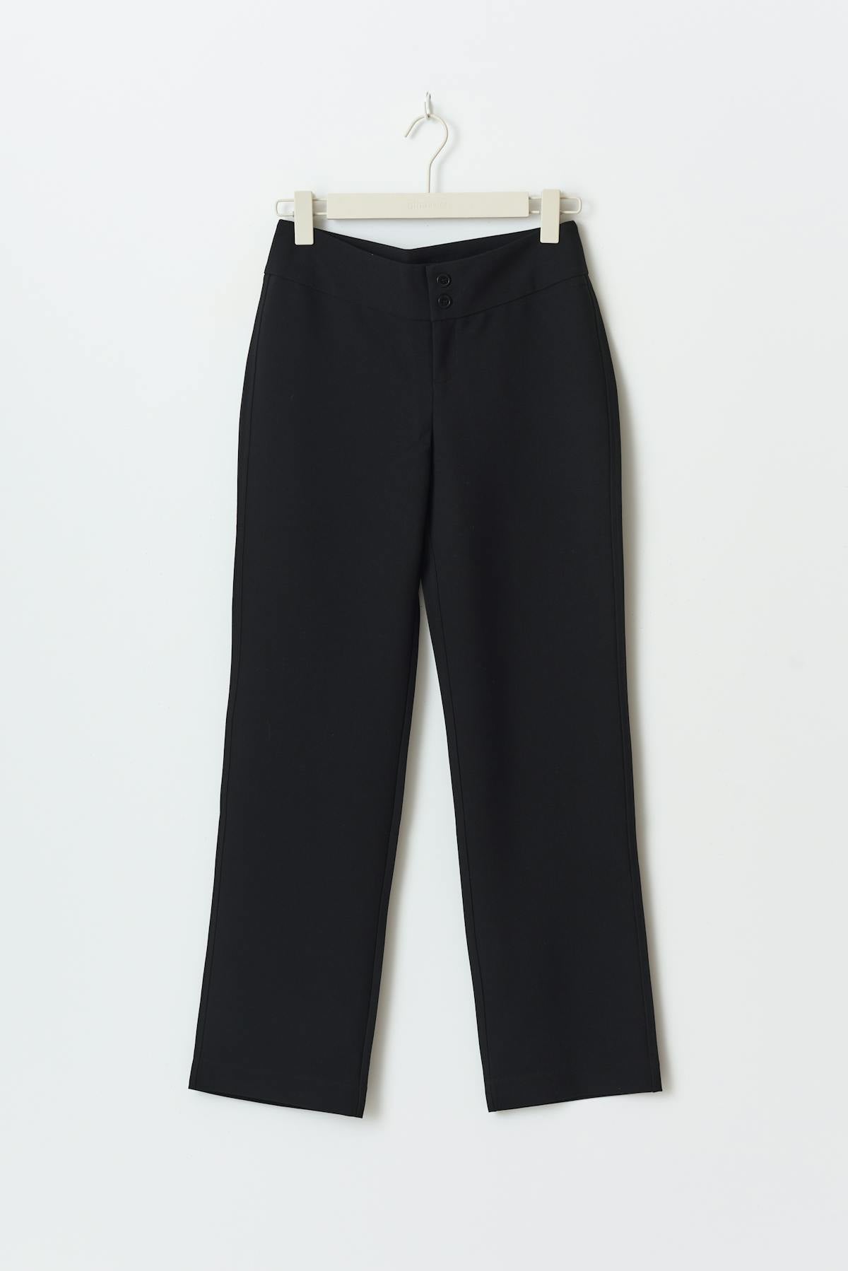 Low straight trousers - Noir