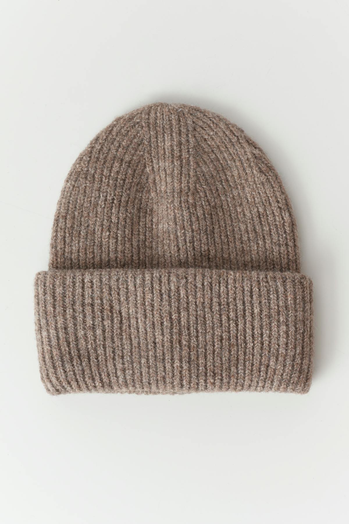Y rib beanie - Beige melange
