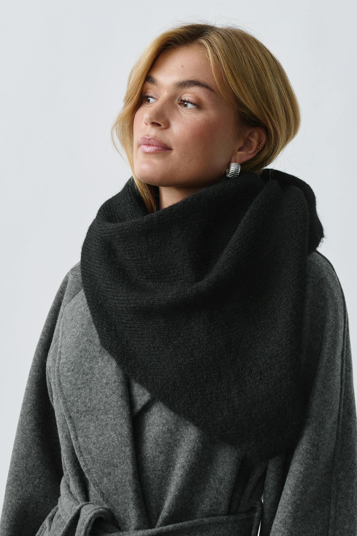 Triangle scarf - Noir