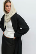 Big knitted balaclava - Creme