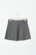 knitted jacquard skirt - Dk grey melange