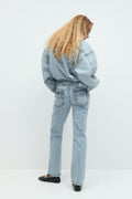 Ultra low straight jeans - Bleu clair