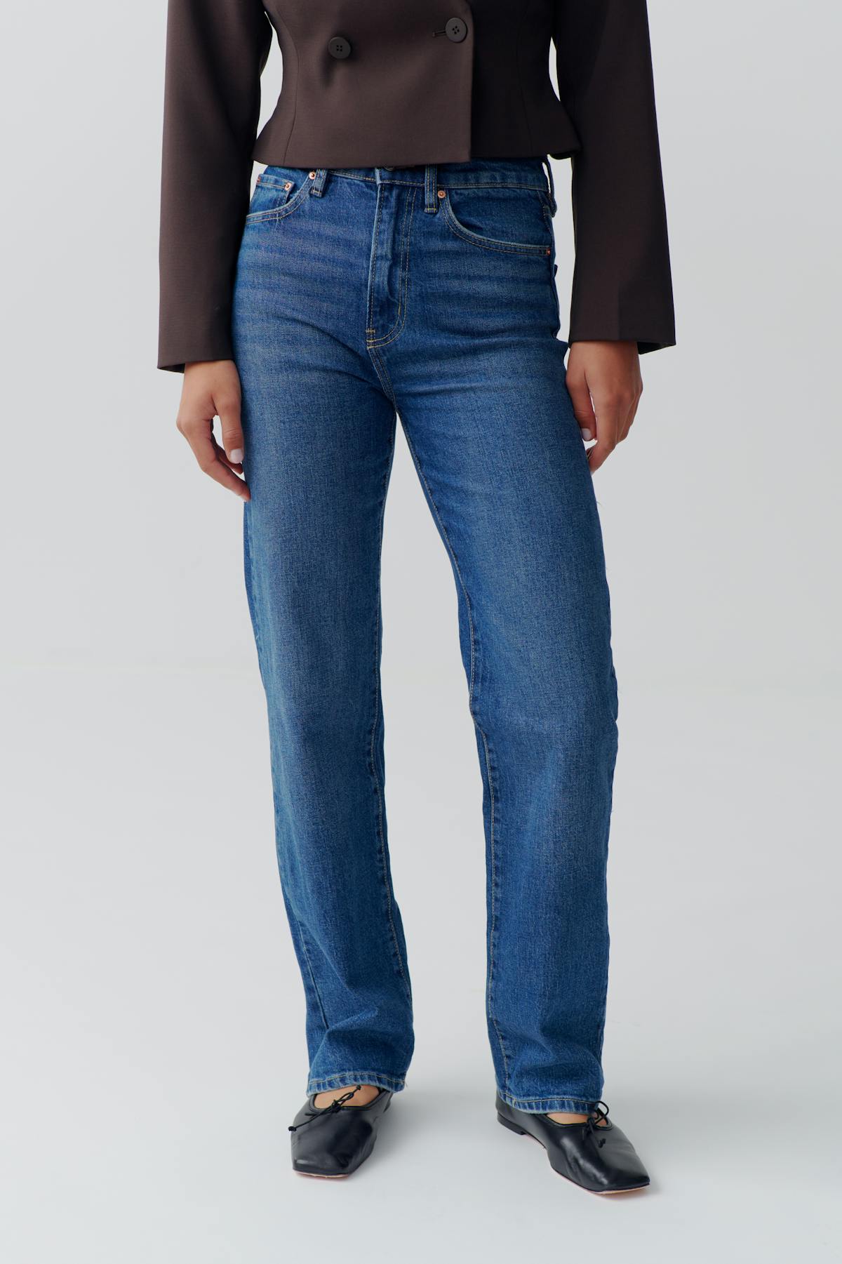 High straight jeans - Offblack