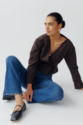 High straight jeans - Bleu foncé