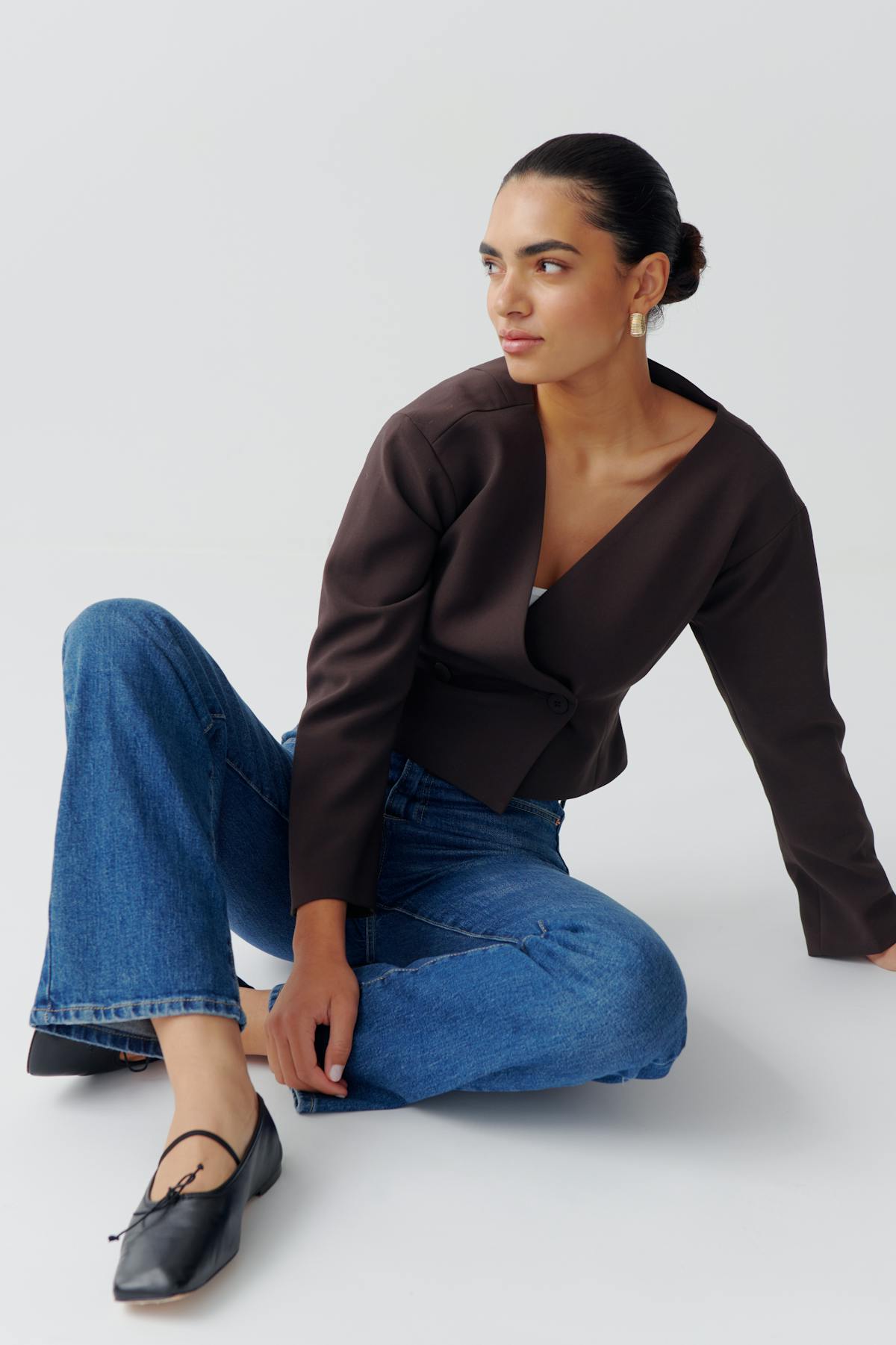 High straight jeans - Bleu foncé