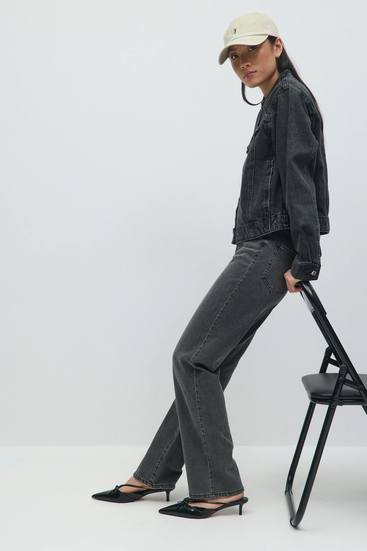 High straight jeans - Offblack