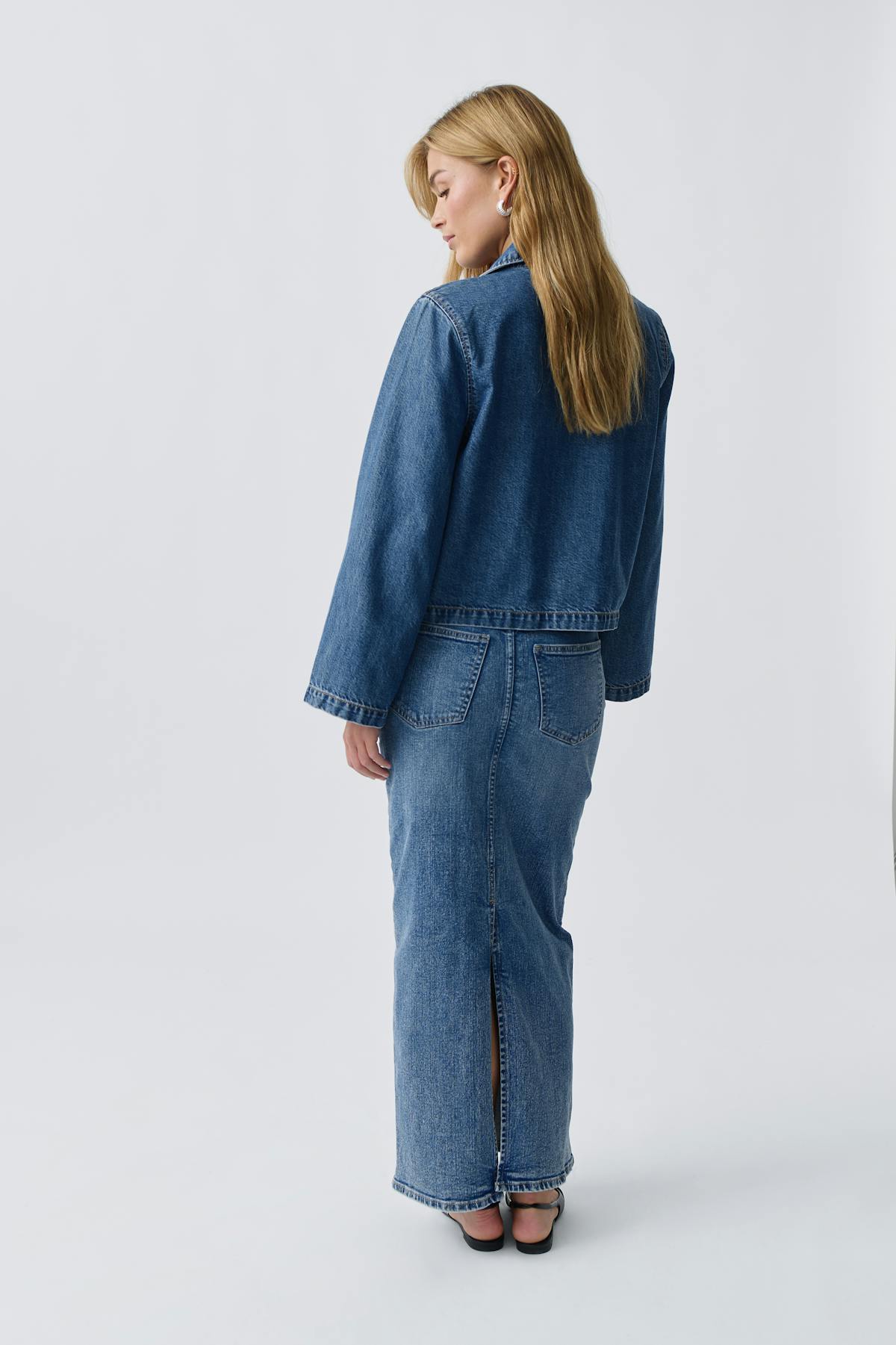 denim skirt - Beige
