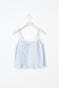 y cotton pj singlet - Blue stripe