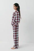 y flannel pj shirt - Red/white check