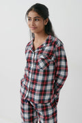 y flannel pj shirt - Red/white check