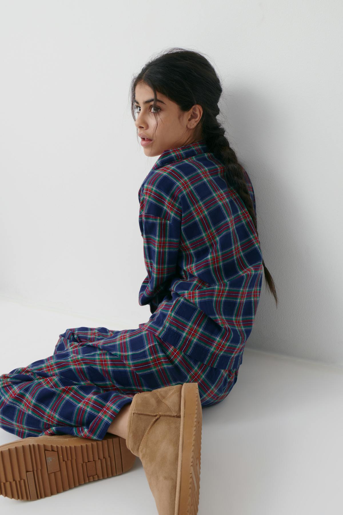 y flannel pj shirt - Red/blue/check