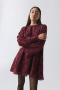Wide flowy floral dress - Noir