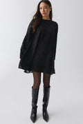 Wide flowy floral dress - Noir