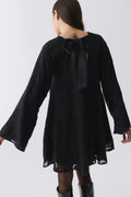 Wide flowy floral dress - Noir