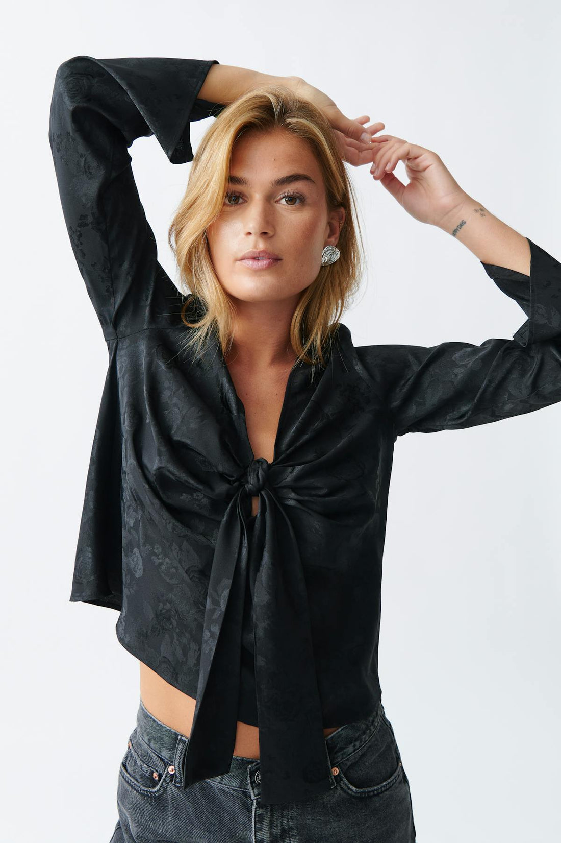 Twisted blouse - Noir