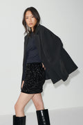 sequin mini skirt - Noir