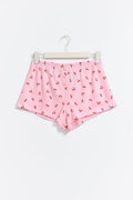 Soft pyjamas shorts - Pink cherry aop