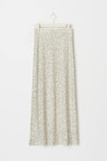 Sequin maxi skirt - Blanc cassé