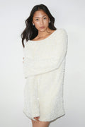 Loose sequin mini dress - Rose