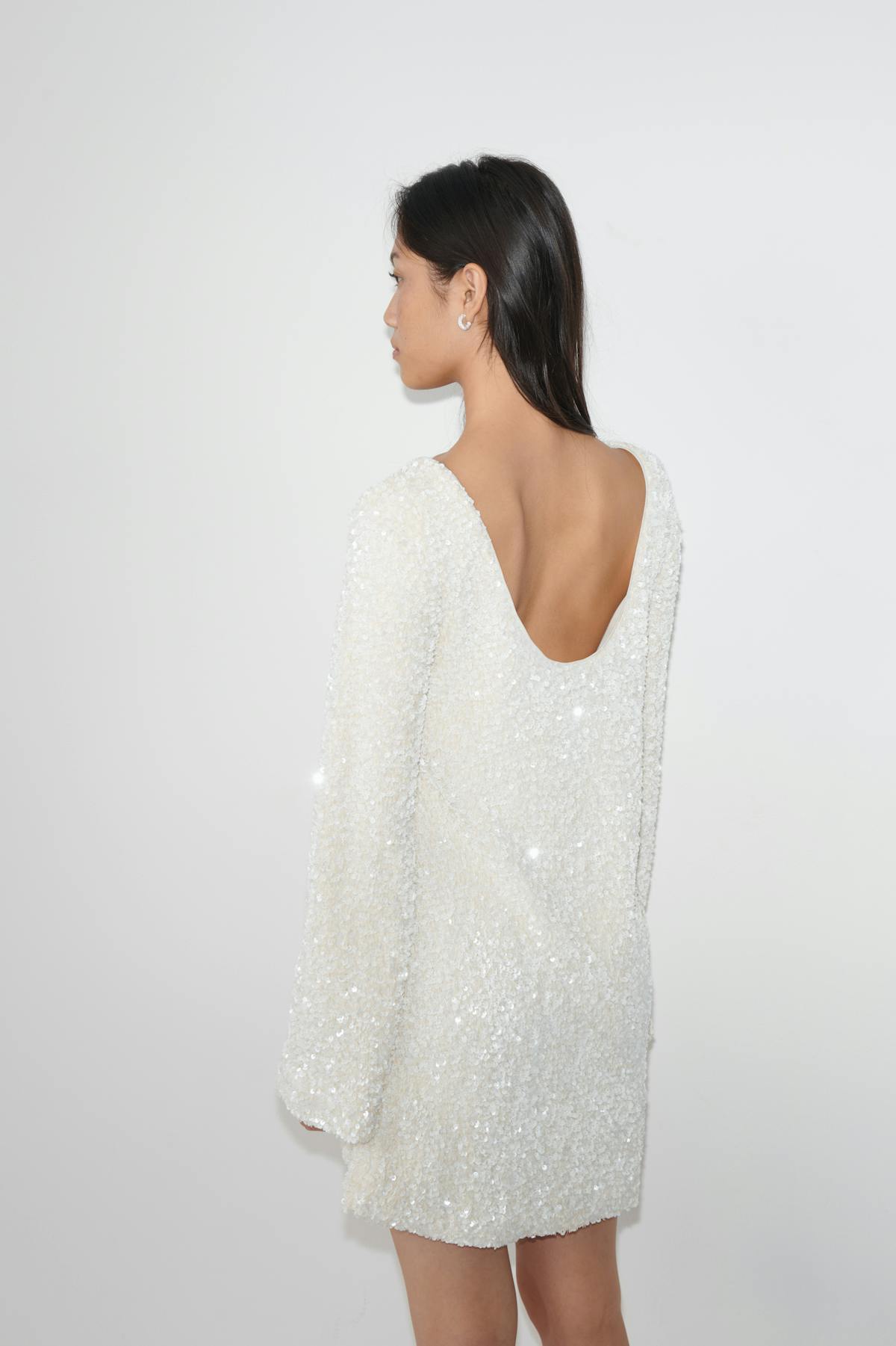 Loose sequin mini dress - Rose