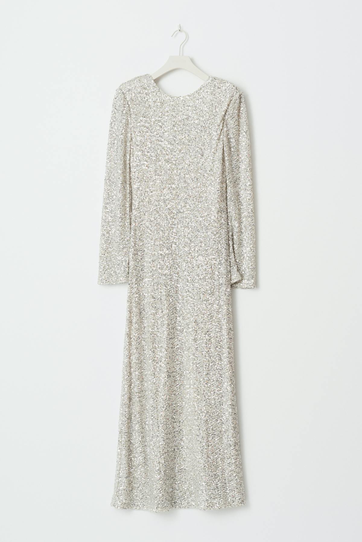 Sequins maxi dress - Argent