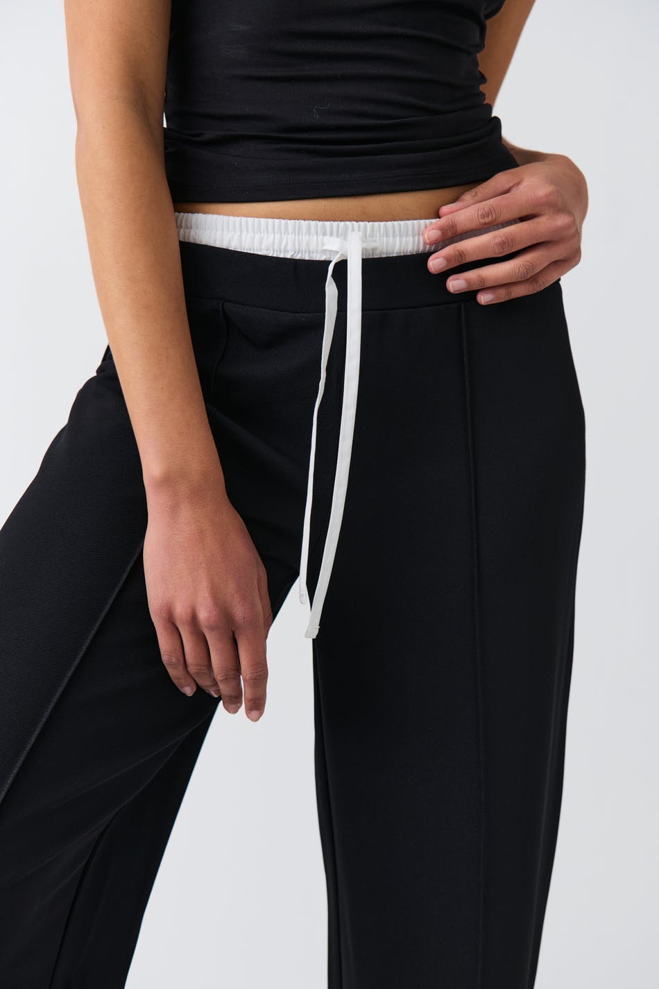 Waist detail trousers - Noir