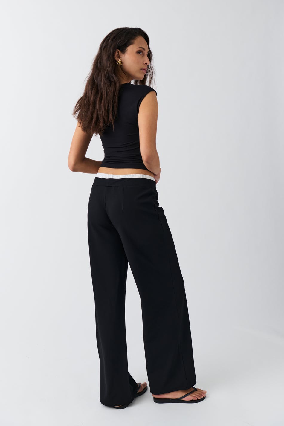 Waist detail trousers - Noir