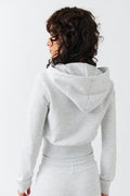 Zip hoodie - Lt grey melange