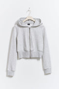 Zip hoodie - Lt grey melange