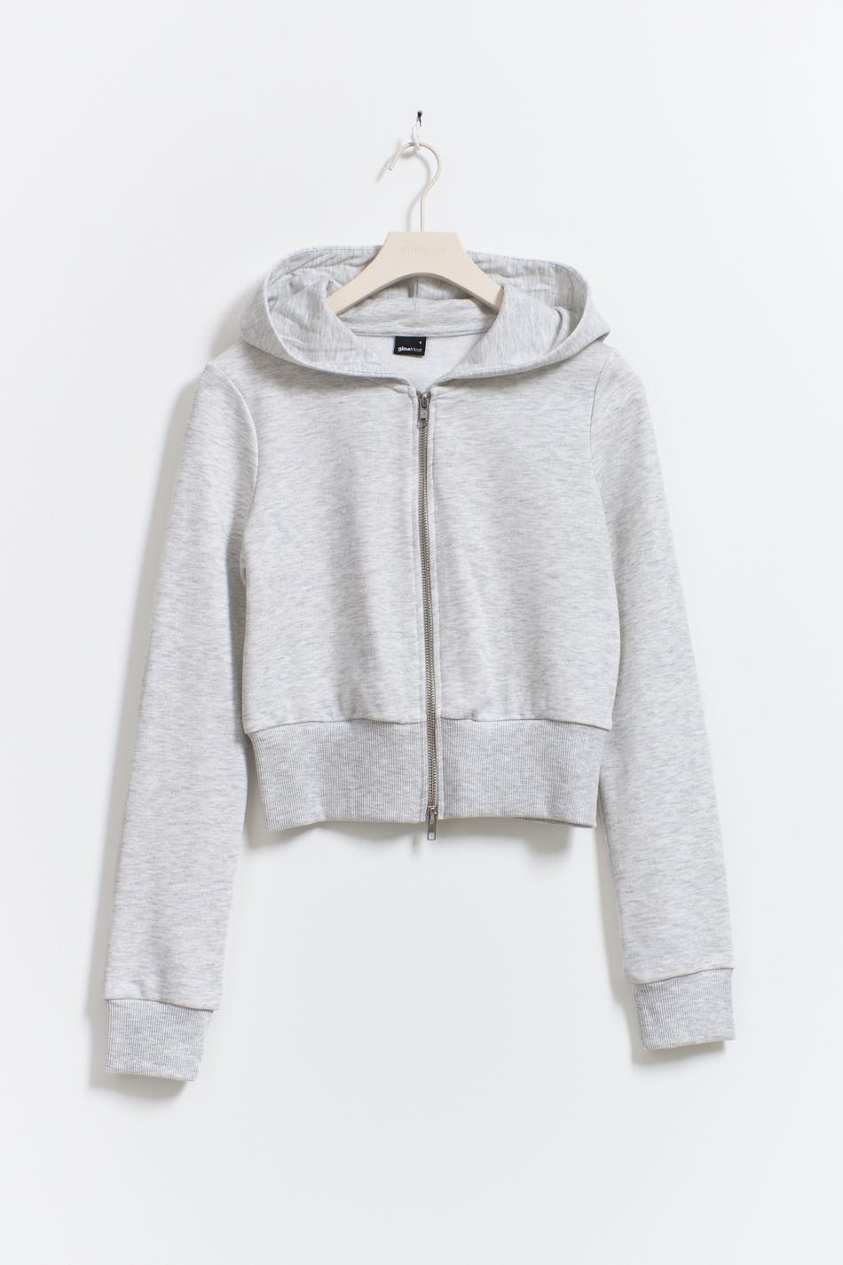 Zip hoodie - Lt grey melange