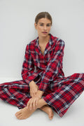 Flannel pyjamas shirt - Red check
