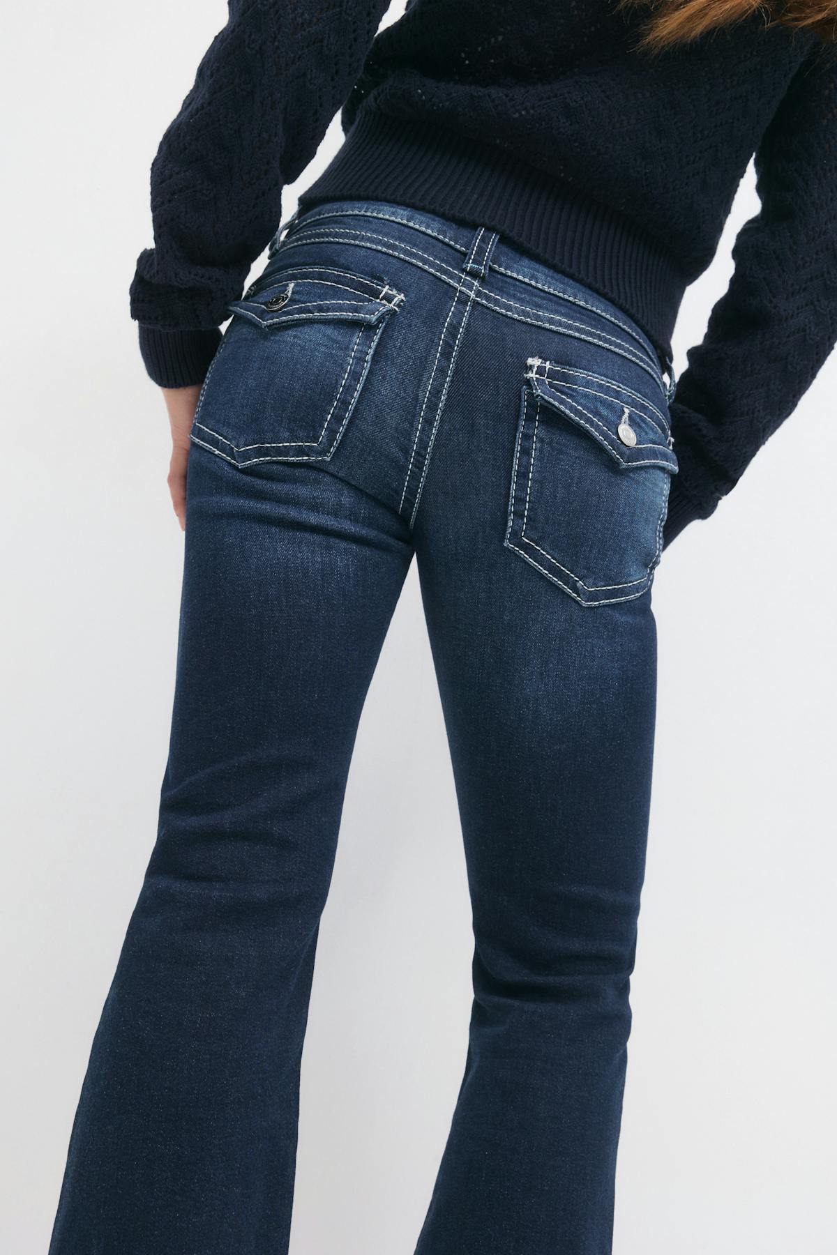 chunky low flare jeans - Bleu clair