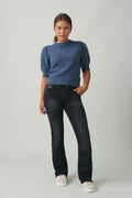 chunky low flare jeans - Gris clair