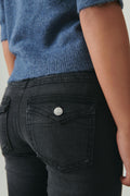 chunky low flare jeans - Gris clair