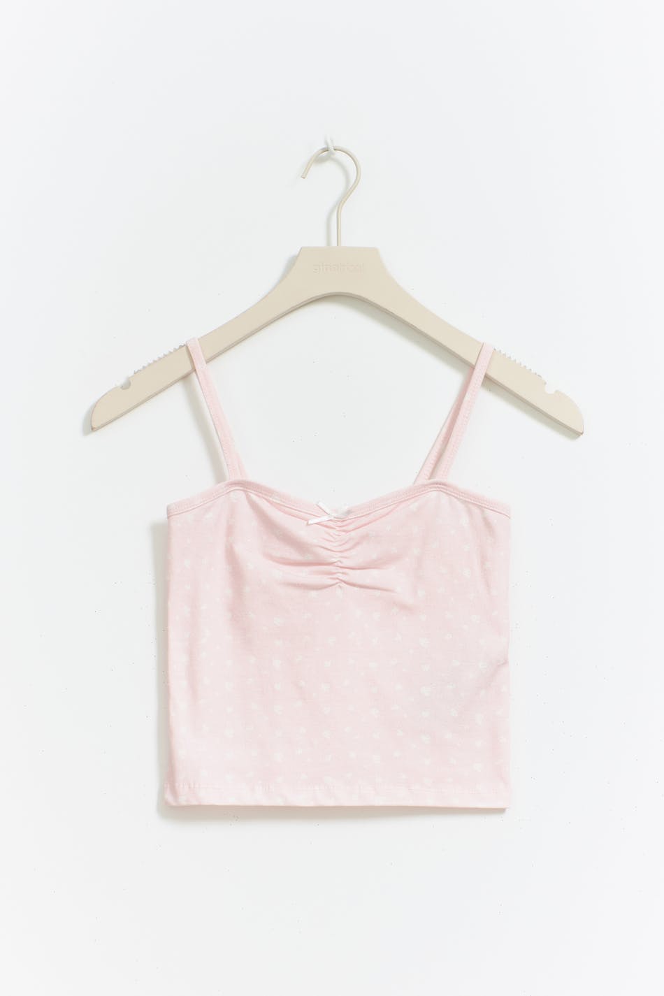Y pj ruched singlet - Pink bouquet