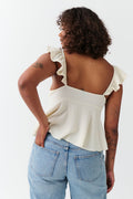 Frill singlet - Green lily